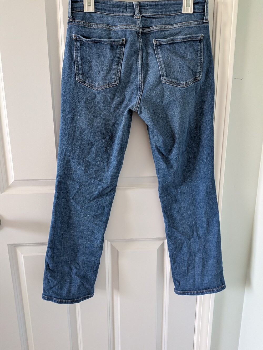 Zara Size 8 EUC Light-Mid Blue Straight-Leg Women's Jeans - Picture 2 of 6
